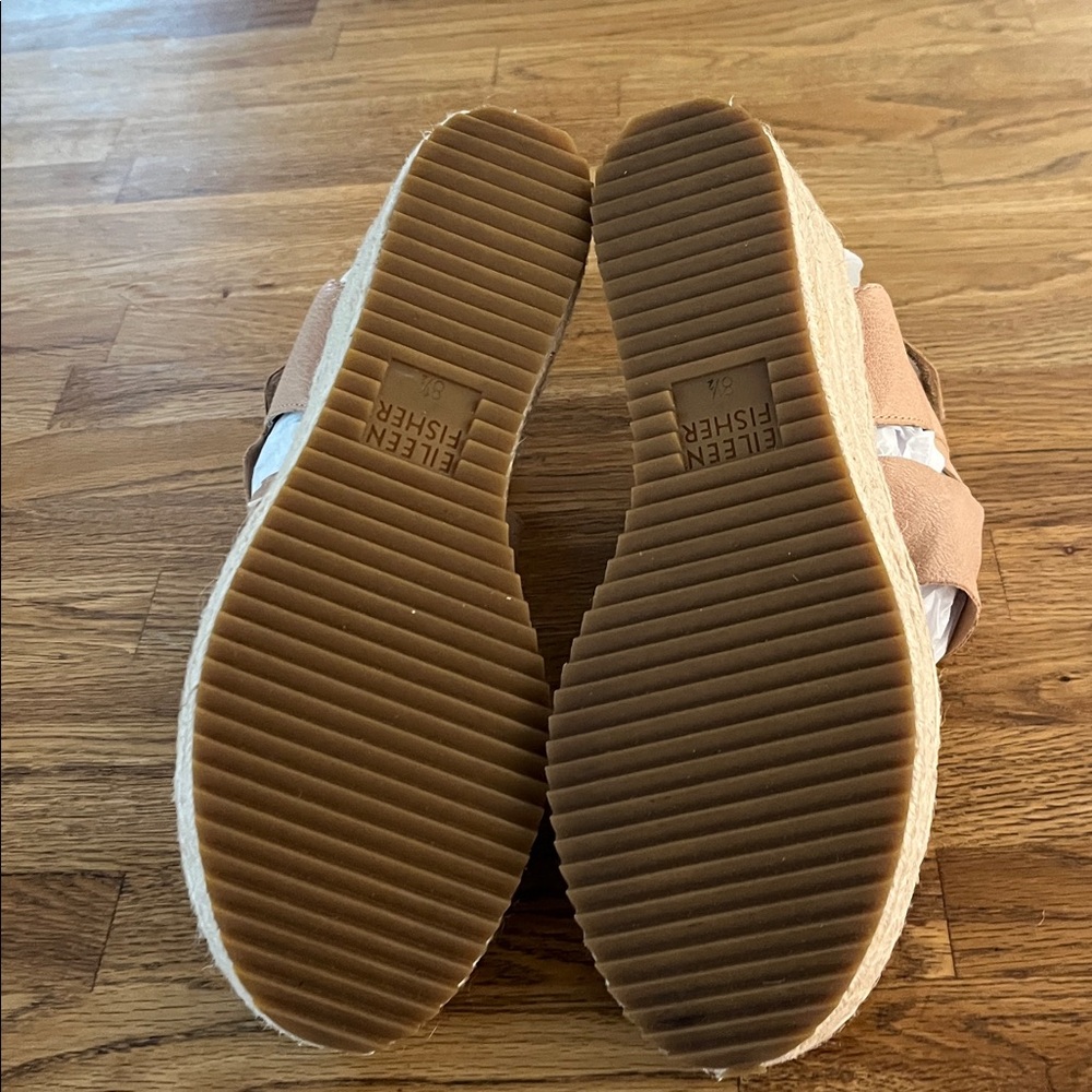 NWOT Eileen Fisher Women’s Willow Platform Wedge Espadrille Sandals - Picture 5 of 8
